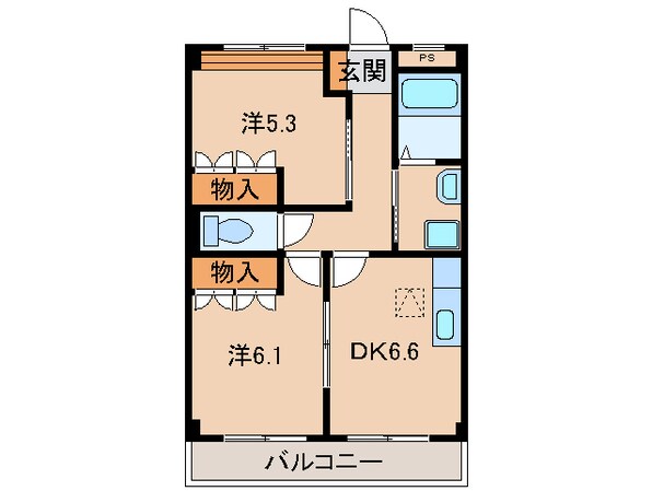 黒江駅 徒歩8分 1階の物件間取画像